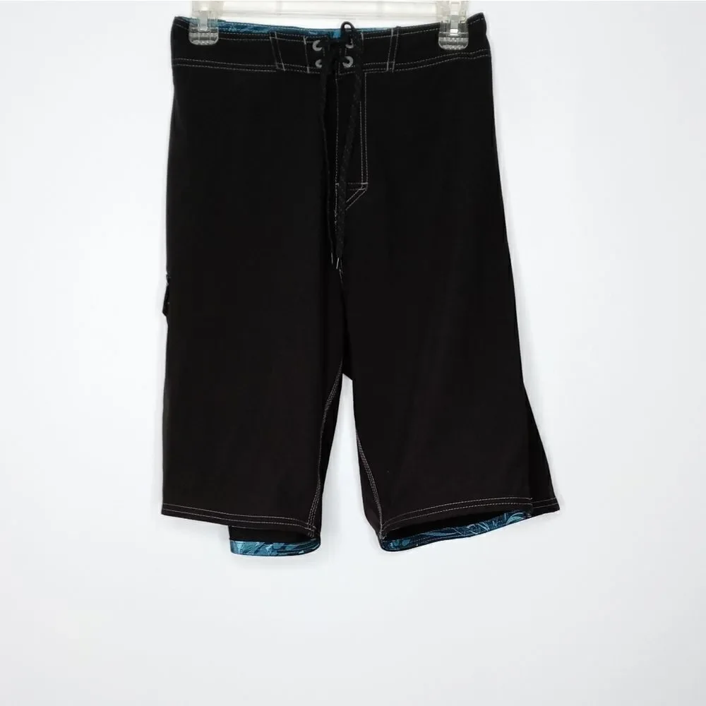 Burnside men's size 38 black swim trunk